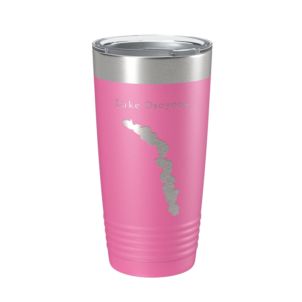 Lake Osoyoos Map Tumbler Travel Mug Insulated Laser Engraved Coffee Cup Washington BC 20 oz
