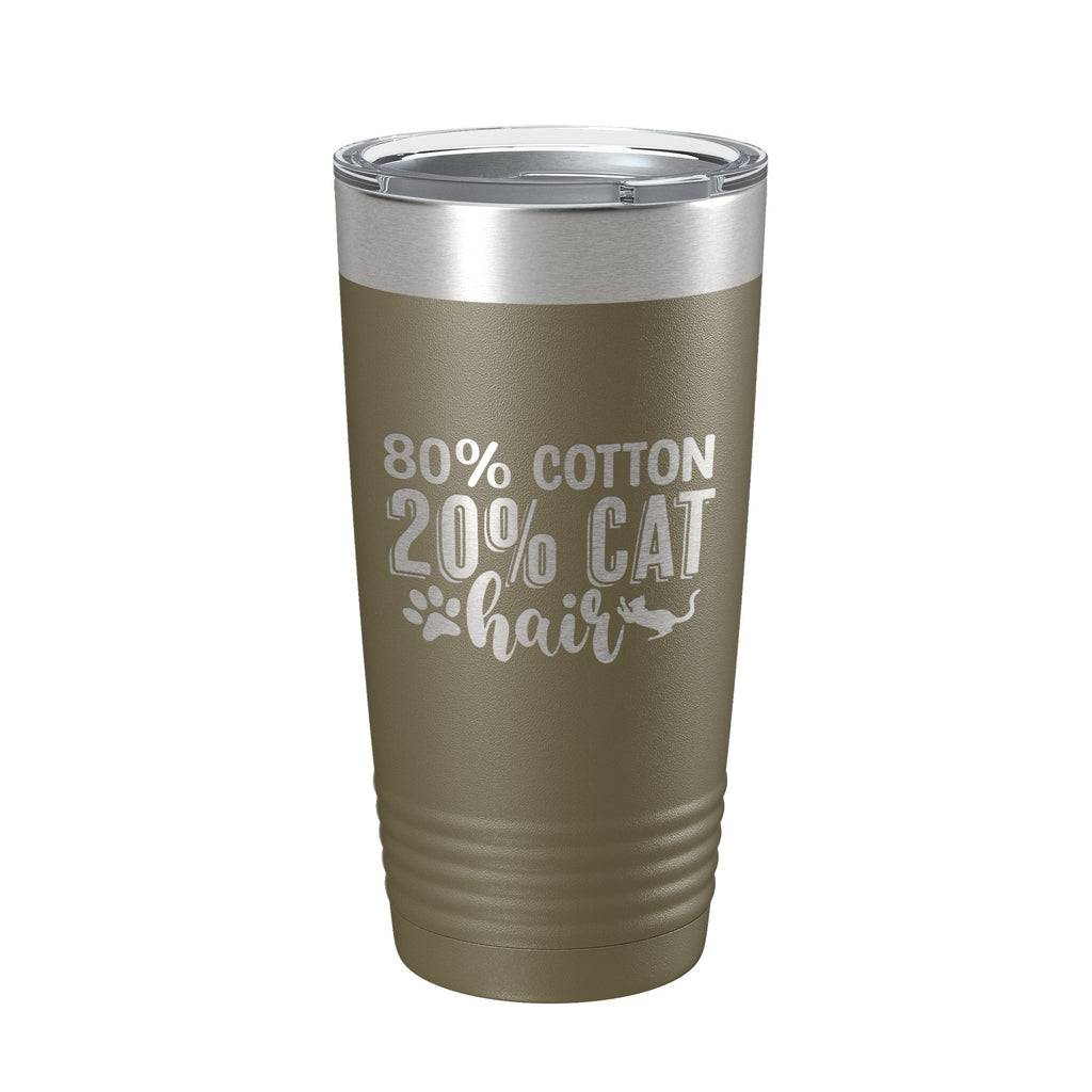 Cat Hair Joke Tumbler Funny Cat Lover Gift Travel Mug Insulated Laser Engraved Coffee Cup 20 oz