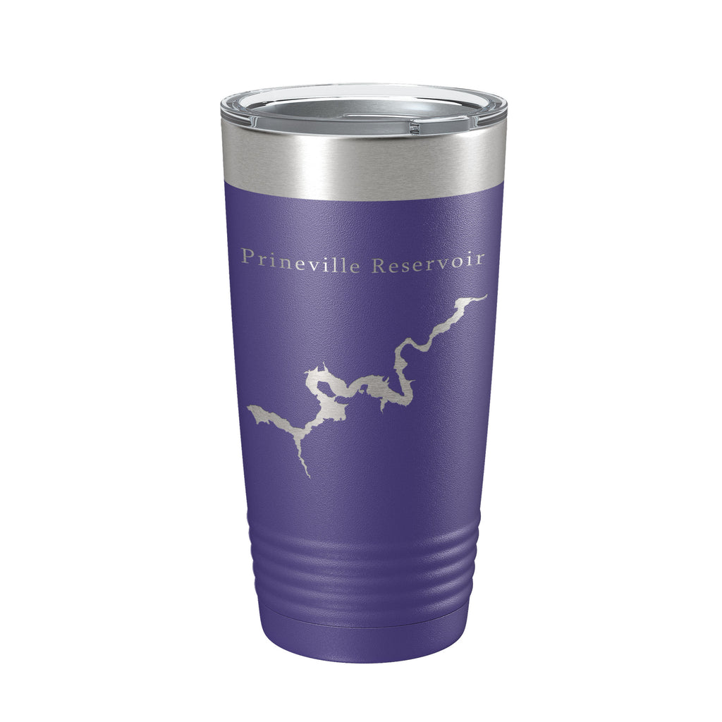 Prineville Reservoir Tumbler Lake Map Travel Mug Insulated Laser Engraved Coffee Cup Oregon 20 oz