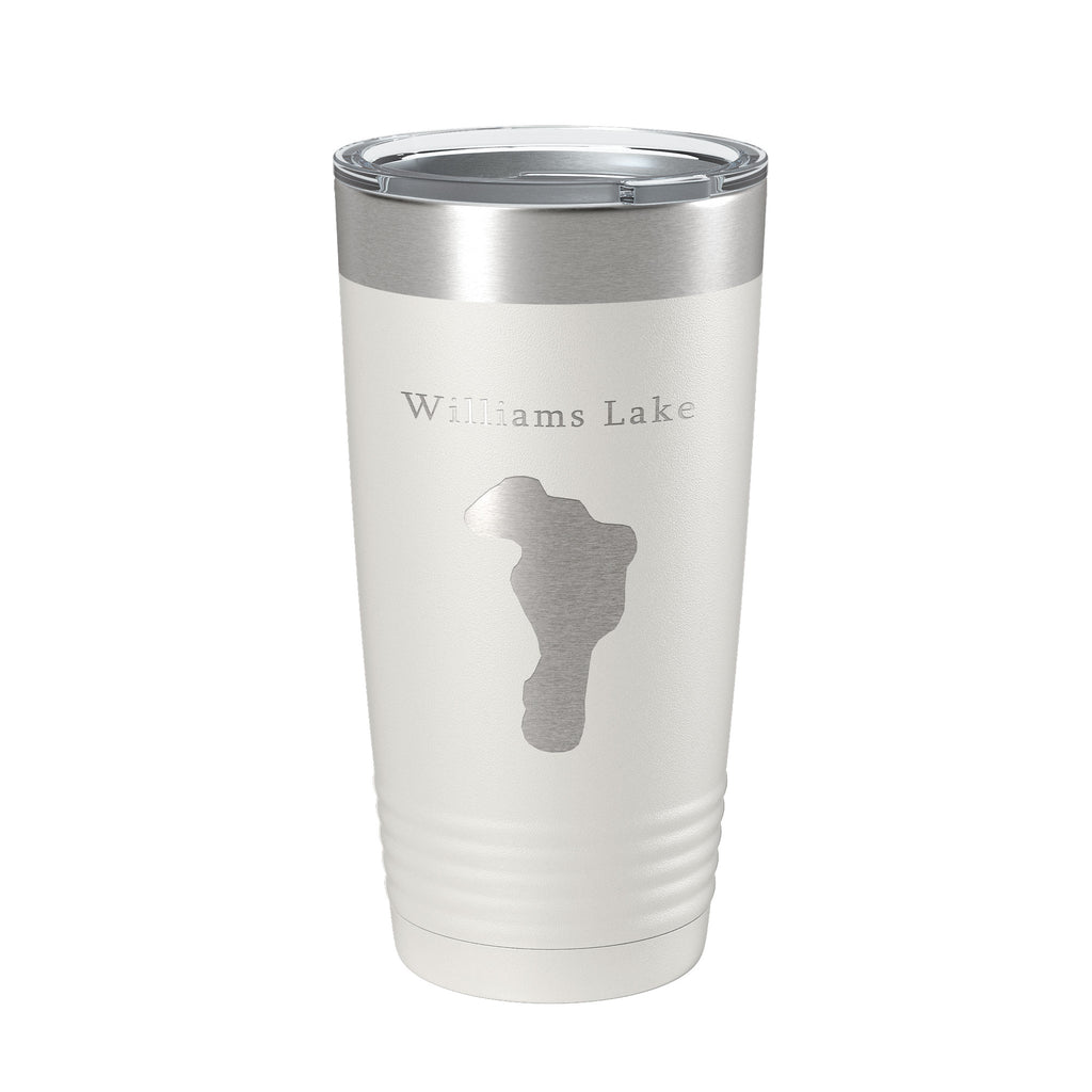 Williams Lake Map Tumbler Travel Mug Insulated Laser Engraved Coffee Cup New Mexico 20 oz