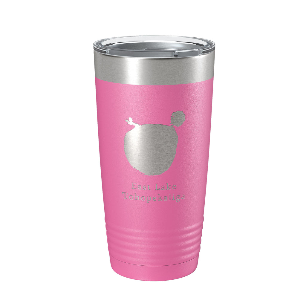 East Lake Tohopekaliga Map Tumbler Travel Mug Insulated Laser Engraved Coffee Cup Florida 20 oz