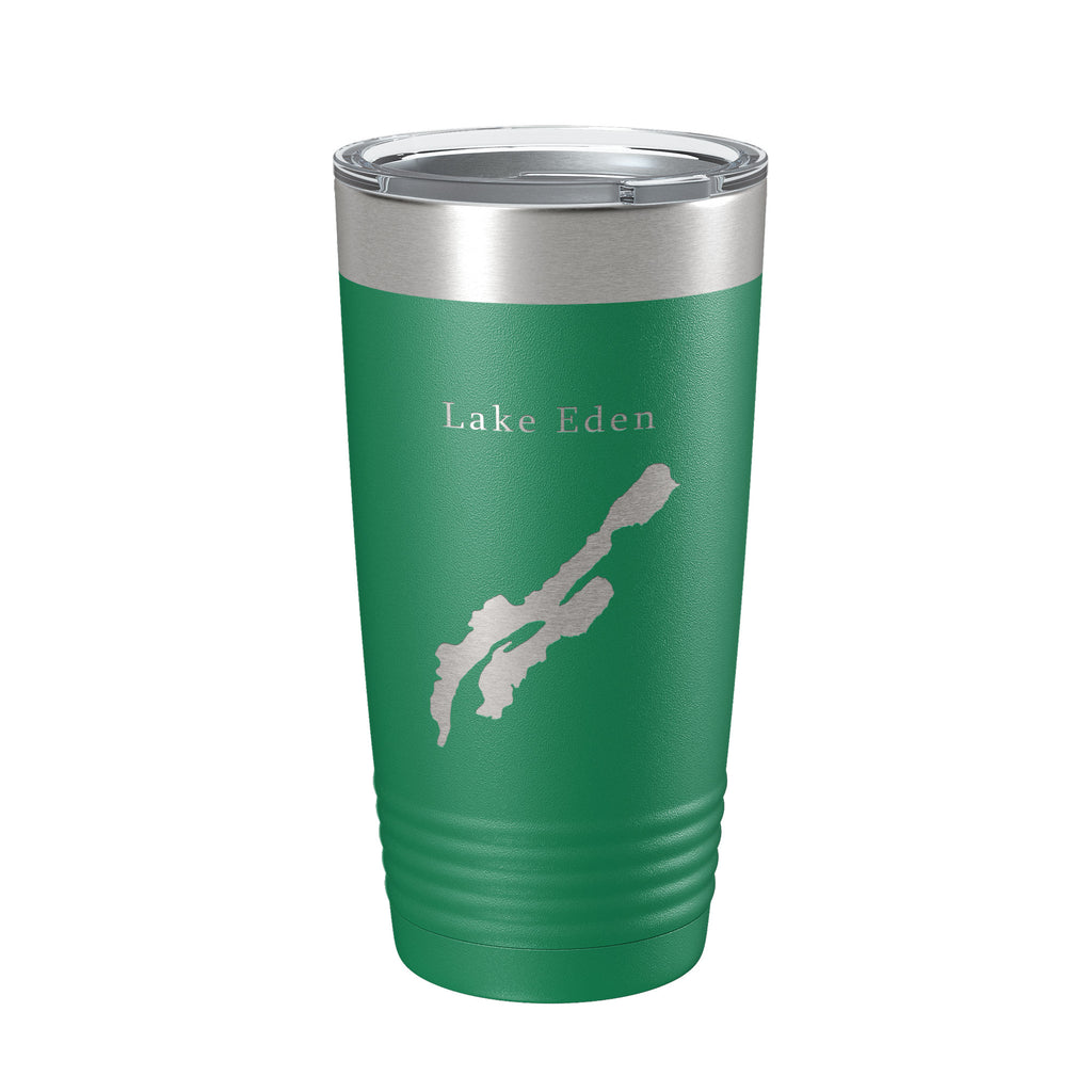 Lake Eden Map Tumbler Travel Mug Insulated Laser Engraved Coffee Cup Vermont 20 oz