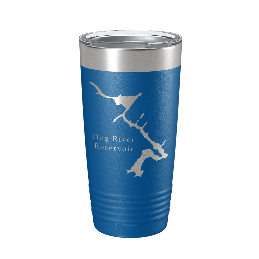 Dog River Reservoir Tumbler Lake Map Travel Mug Insulated Laser Engraved Coffee Cup Chattahoochee Douglasville Georgia 20 oz