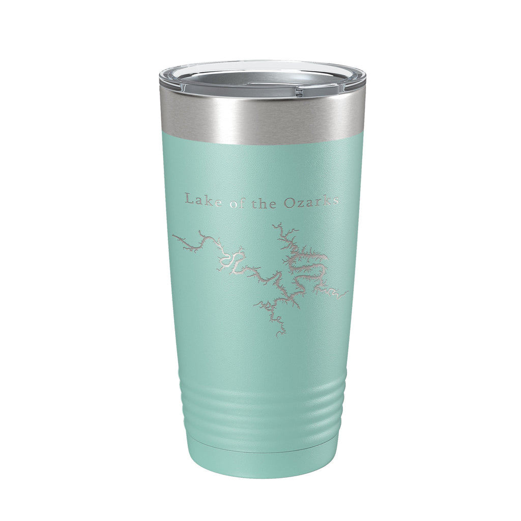 Lake of the Ozarks Map Tumbler Travel Mug Insulated Laser Engraved Coffee Cup Missouri 20 oz
