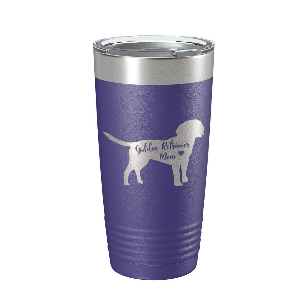 Golden Retriever Mom Tumbler Dog Travel Mug Gift Insulated Laser Engraved Coffee Cup 20 oz