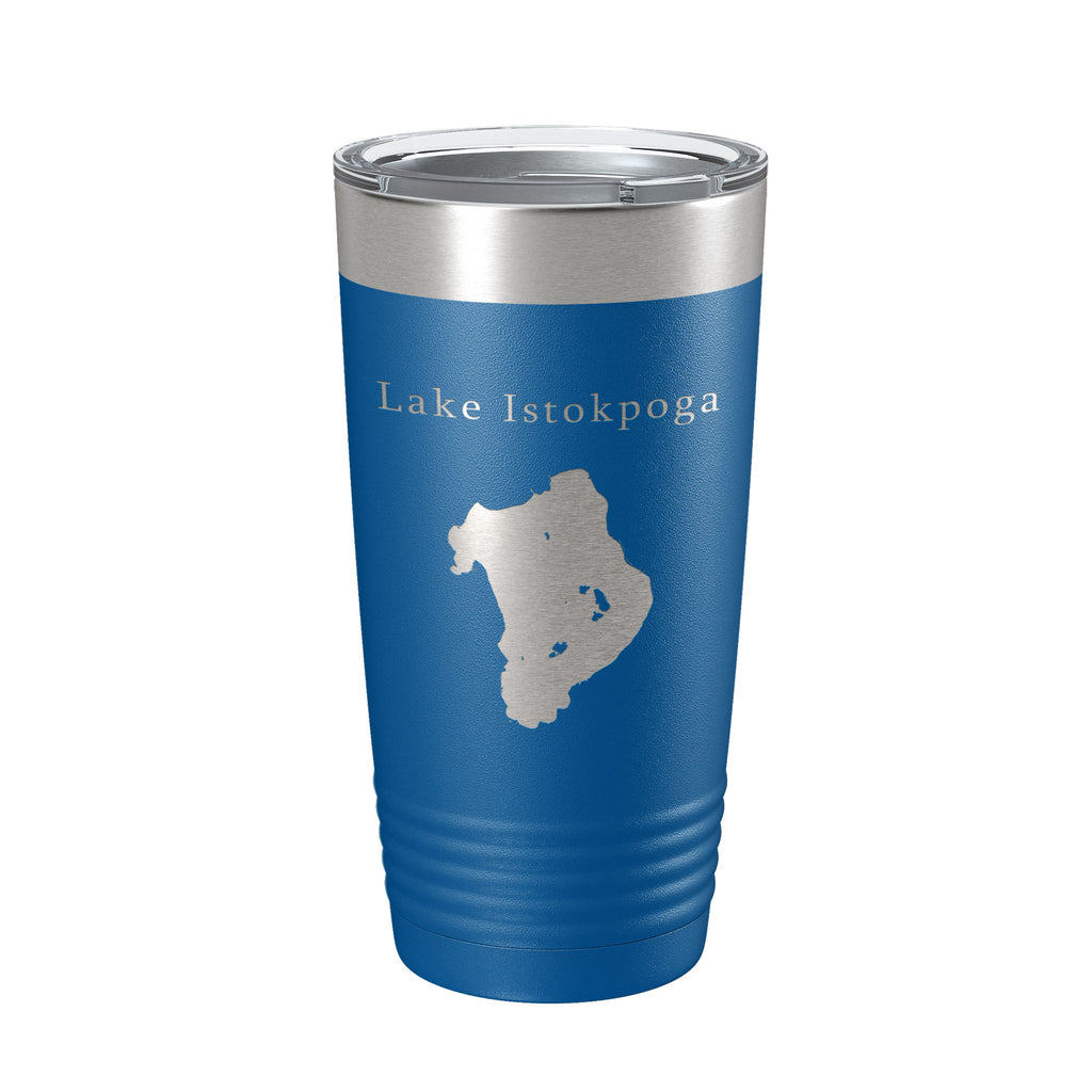 Lake Istokpoga Map Tumbler Travel Mug Insulated Laser Engraved Coffee Cup Florida 20 oz