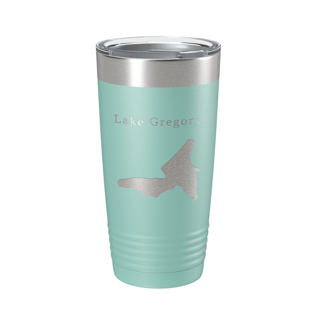 Lake Gregory Map Tumbler Travel Mug Insulated Laser Engraved Coffee Cup California 20 oz