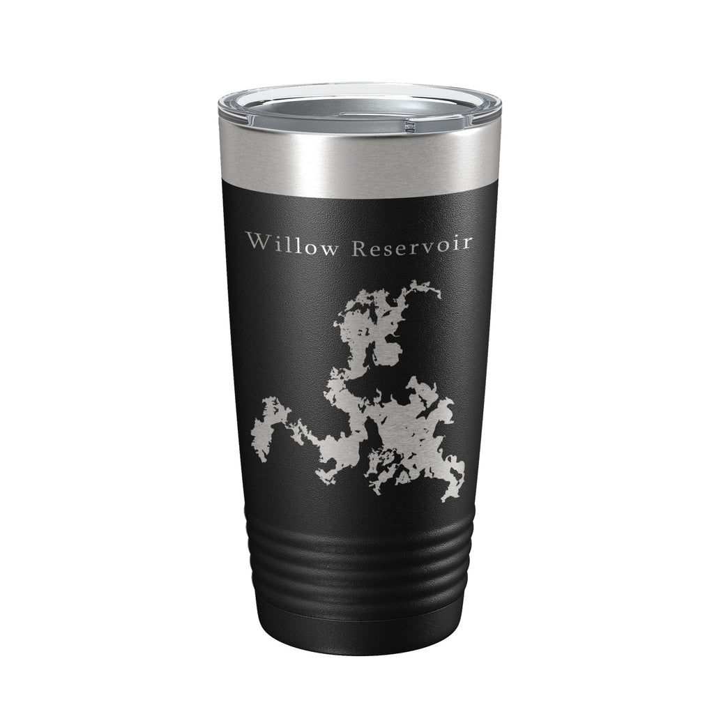 Willow Reservoir Tumbler Lake Map Travel Mug Insulated Laser Engraved Coffee Cup Wisconsin 20 oz