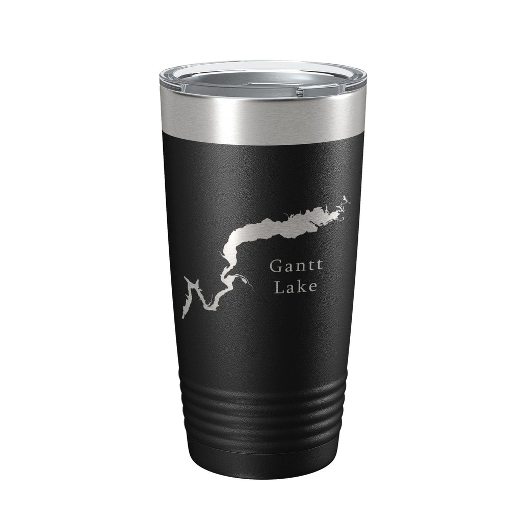 Gantt Lake Map Tumbler Travel Mug Insulated Laser Engraved Coffee Cup Alabama 20 oz