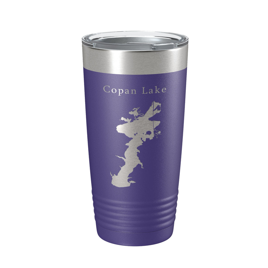 Copan Lake Map Tumbler Travel Mug Insulated Laser Engraved Coffee Cup Oklahoma 20 oz