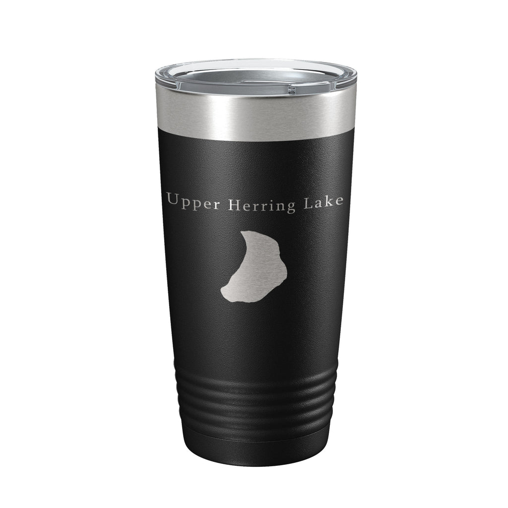 Upper Herring Lake Map Tumbler Travel Mug Insulated Laser Engraved Coffee Cup Michigan 20 oz