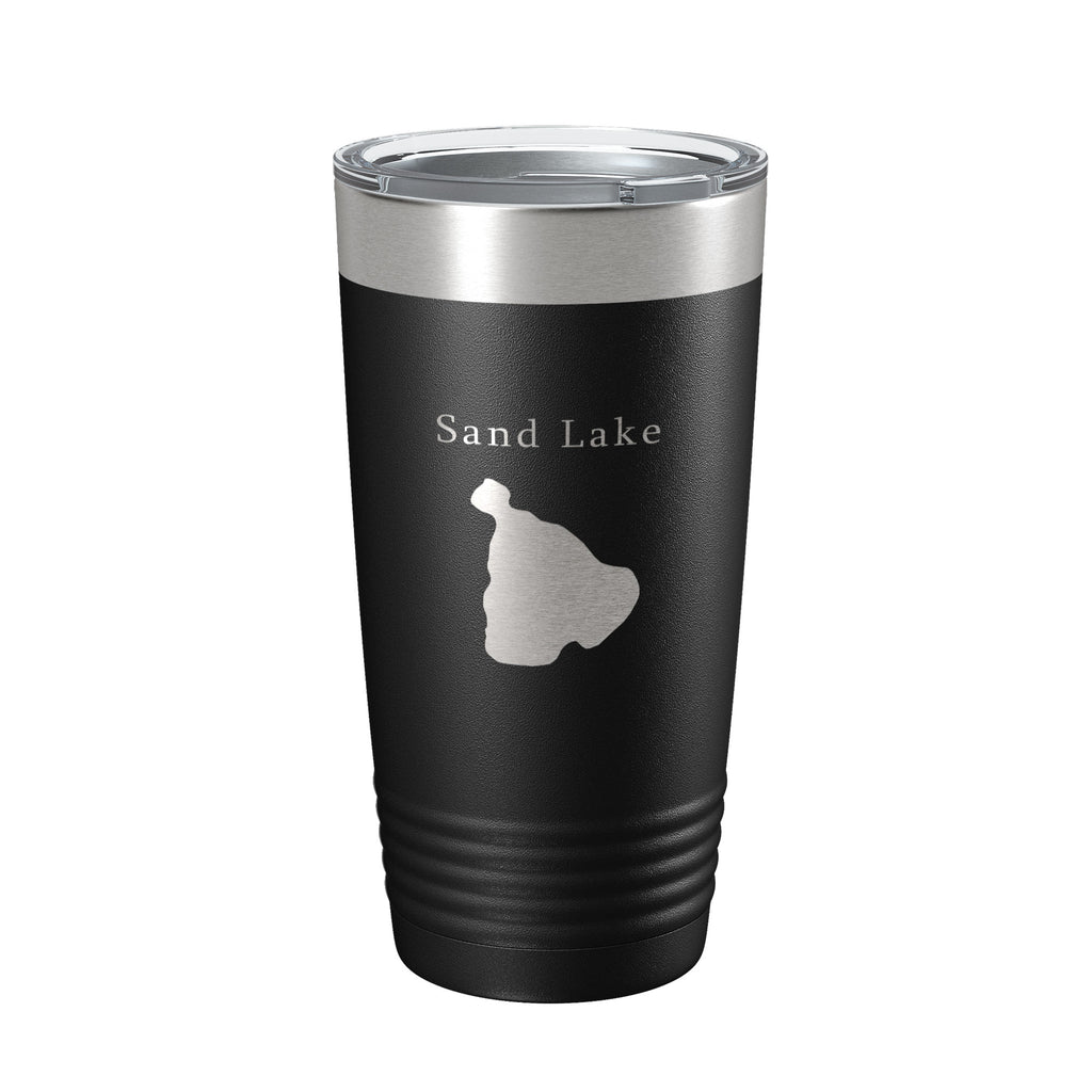 Sand Lake Map Tumbler Travel Mug Insulated Laser Engraved Coffee Cup Michigan 20 oz