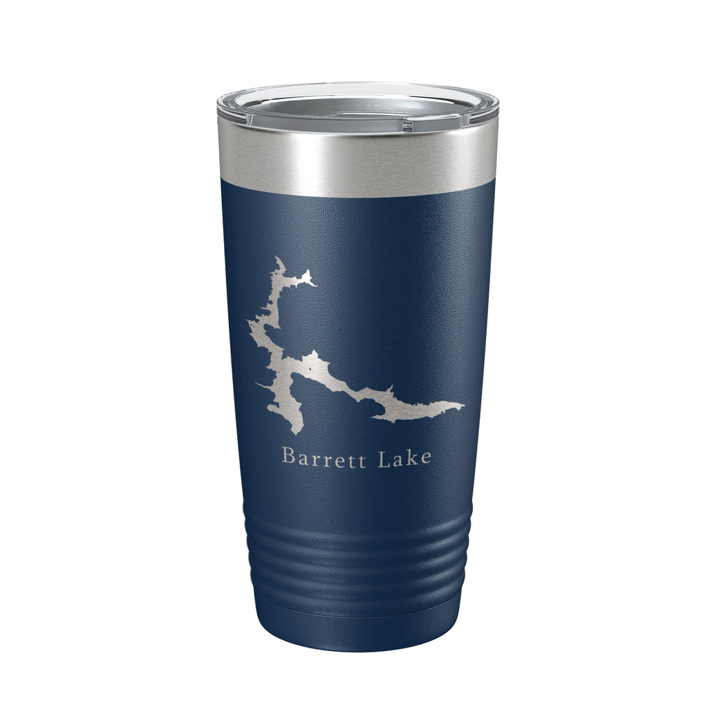 Barrett Lake Map Tumbler Travel Mug Insulated Laser Engraved Coffee Cup California 20 oz