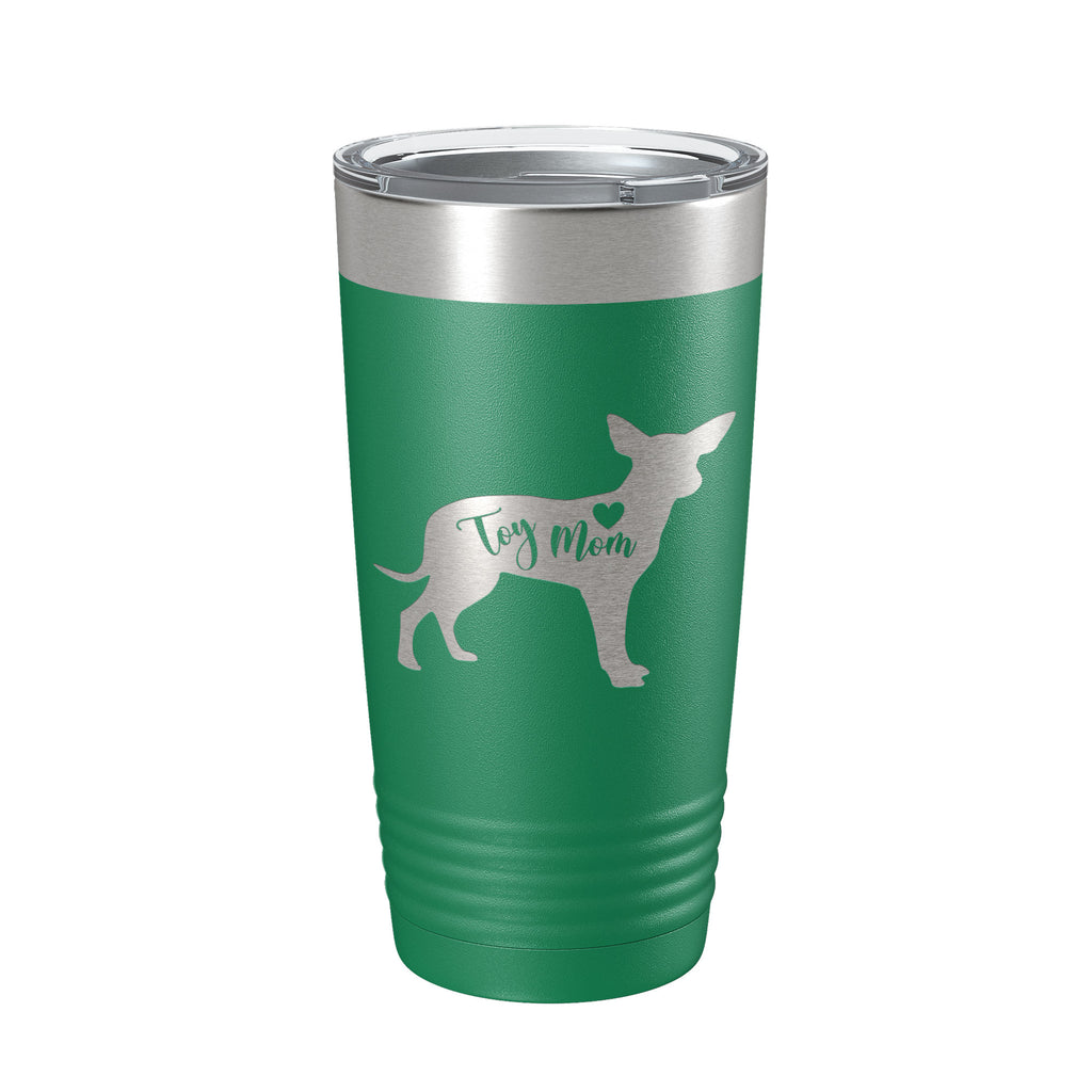 Toy Mom Tumbler Dog Travel Mug Gift Insulated Laser Engraved Coffee Cup 20 oz