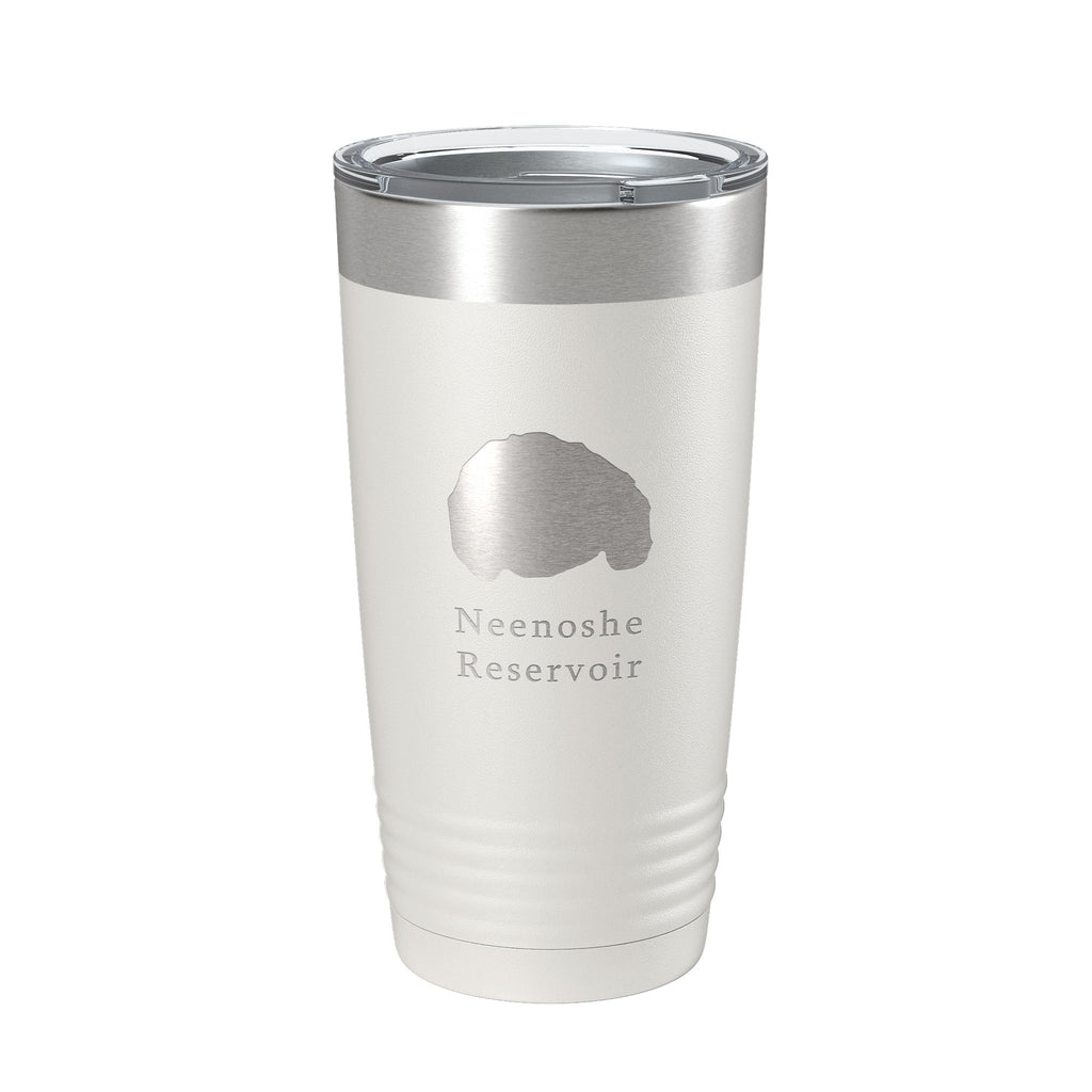 Neenoshe Reservoir Tumbler Lake Map Travel Mug Insulated Laser Engraved Coffee Cup Colorado 20 oz