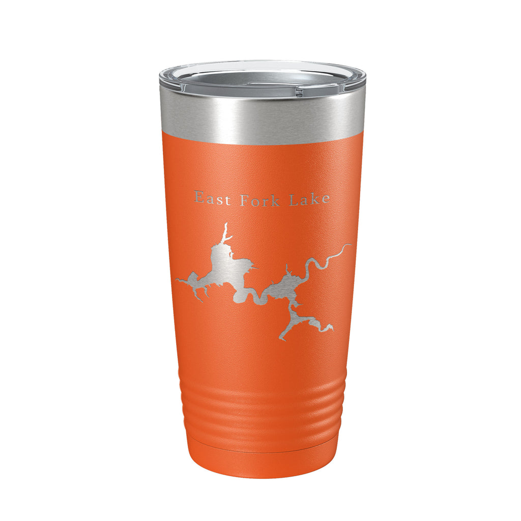 East Fork Lake Map Tumbler Travel Mug Insulated Laser Engraved Coffee Cup Ohio 20 oz