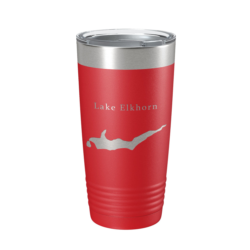 Lake Elkhorn Map Tumbler Travel Mug Insulated Laser Engraved Coffee Cup Maryland 20 oz