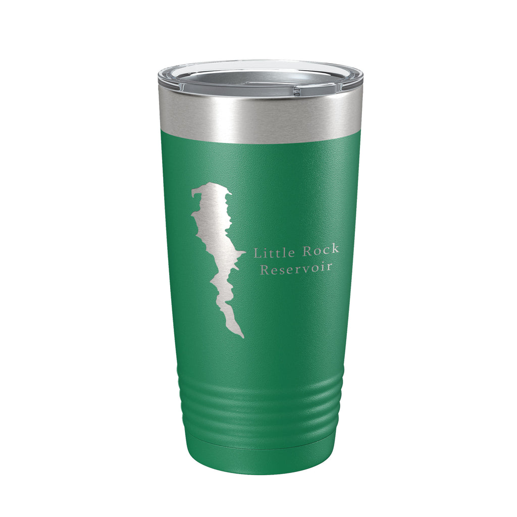 Little Rock Reservoir Tumbler Lake Map Travel Mug Insulated Laser Engraved Coffee Cup California 20 oz