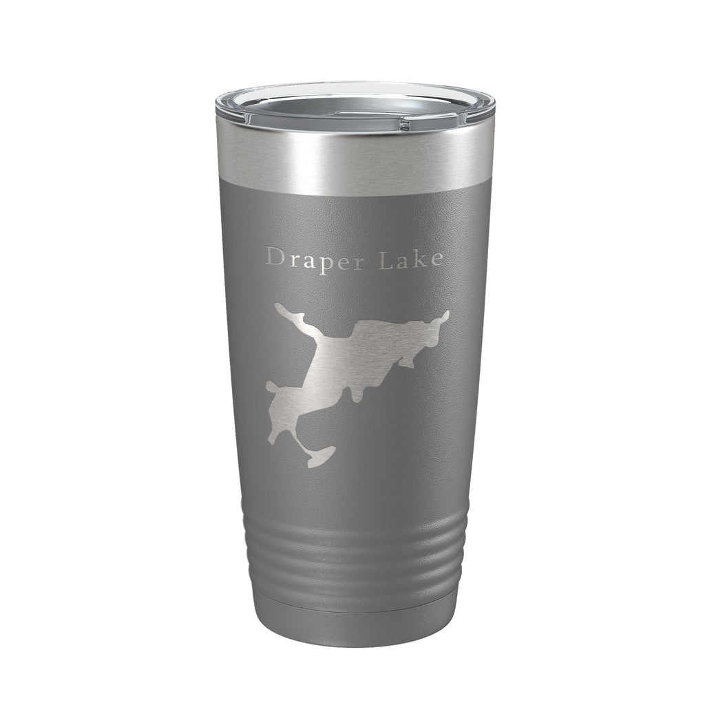 Draper Lake Map Tumbler Travel Mug Insulated Laser Engraved Coffee Cup Florida 20 oz