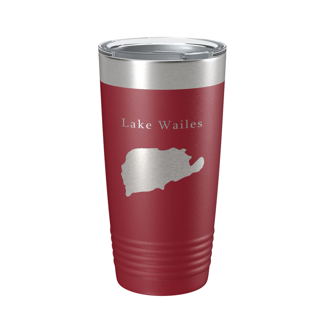 Lake Wailes Wales Map Tumbler Travel Mug Insulated Laser Engraved Coffee Cup Florida 20 oz
