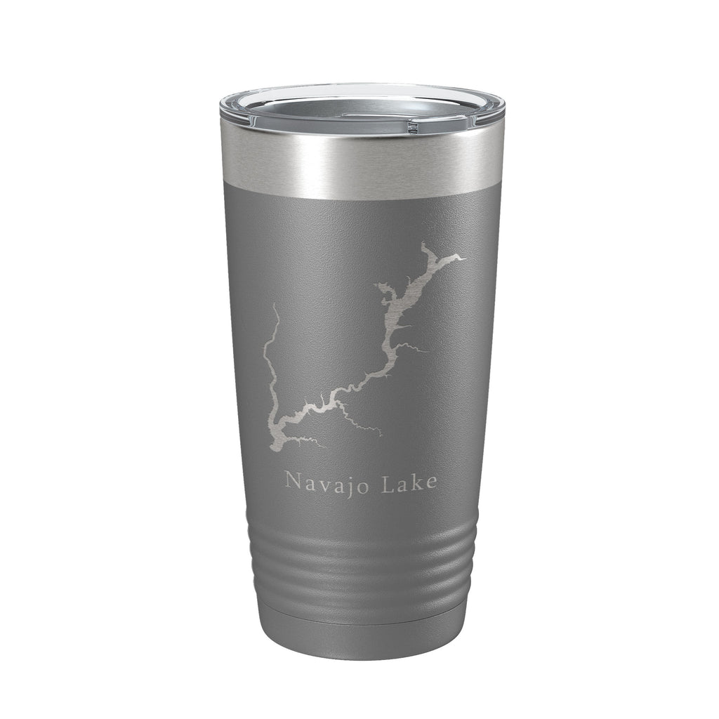 Navajo Lake Map Tumbler Travel Mug Insulated Laser Engraved Coffee Cup New Mexico Colorado 20 oz