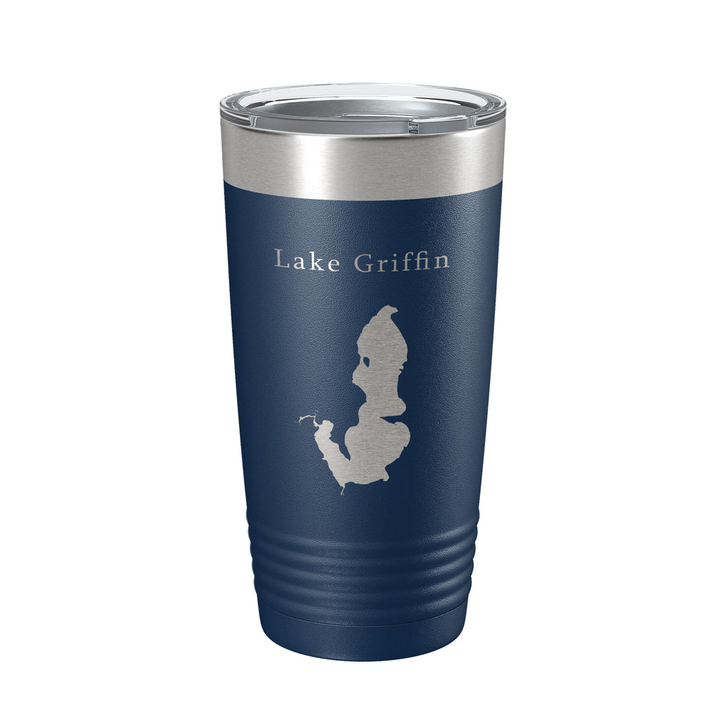 Lake Griffin Map Tumbler Travel Mug Insulated Laser Engraved Coffee Cup Florida 20 oz