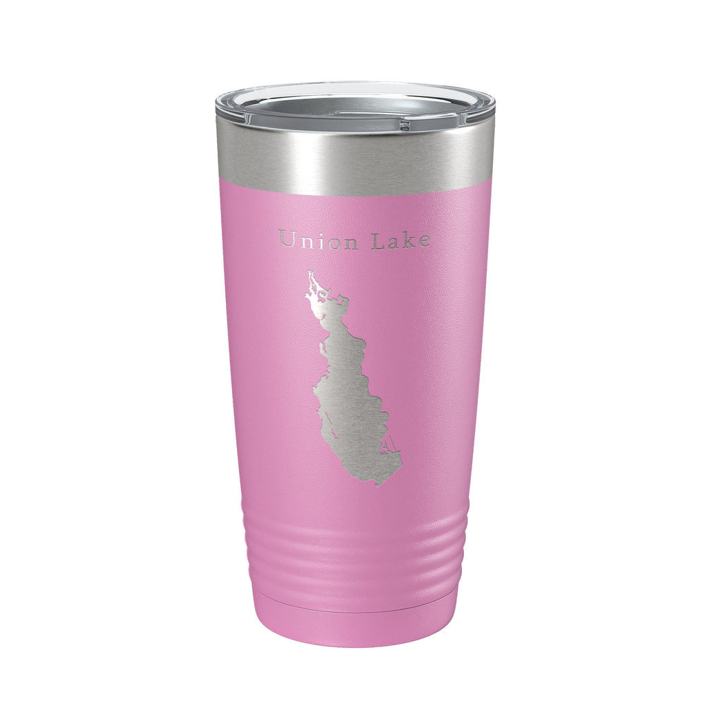 Union Lake Map Tumbler Travel Mug Insulated Laser Engraved Coffee Cup New Jersey 20 oz