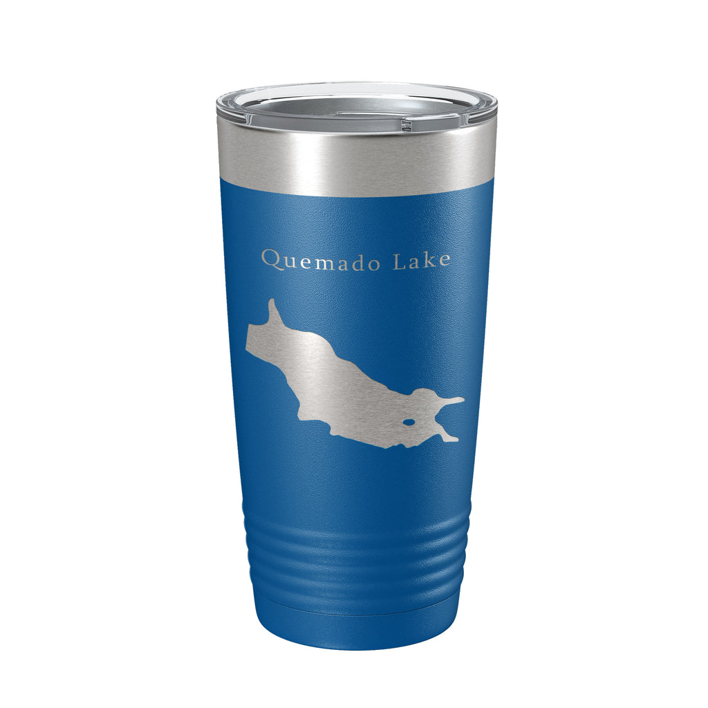 Quemado Lake Map Tumbler Travel Mug Insulated Laser Engraved Coffee Cup New Mexico 20 oz
