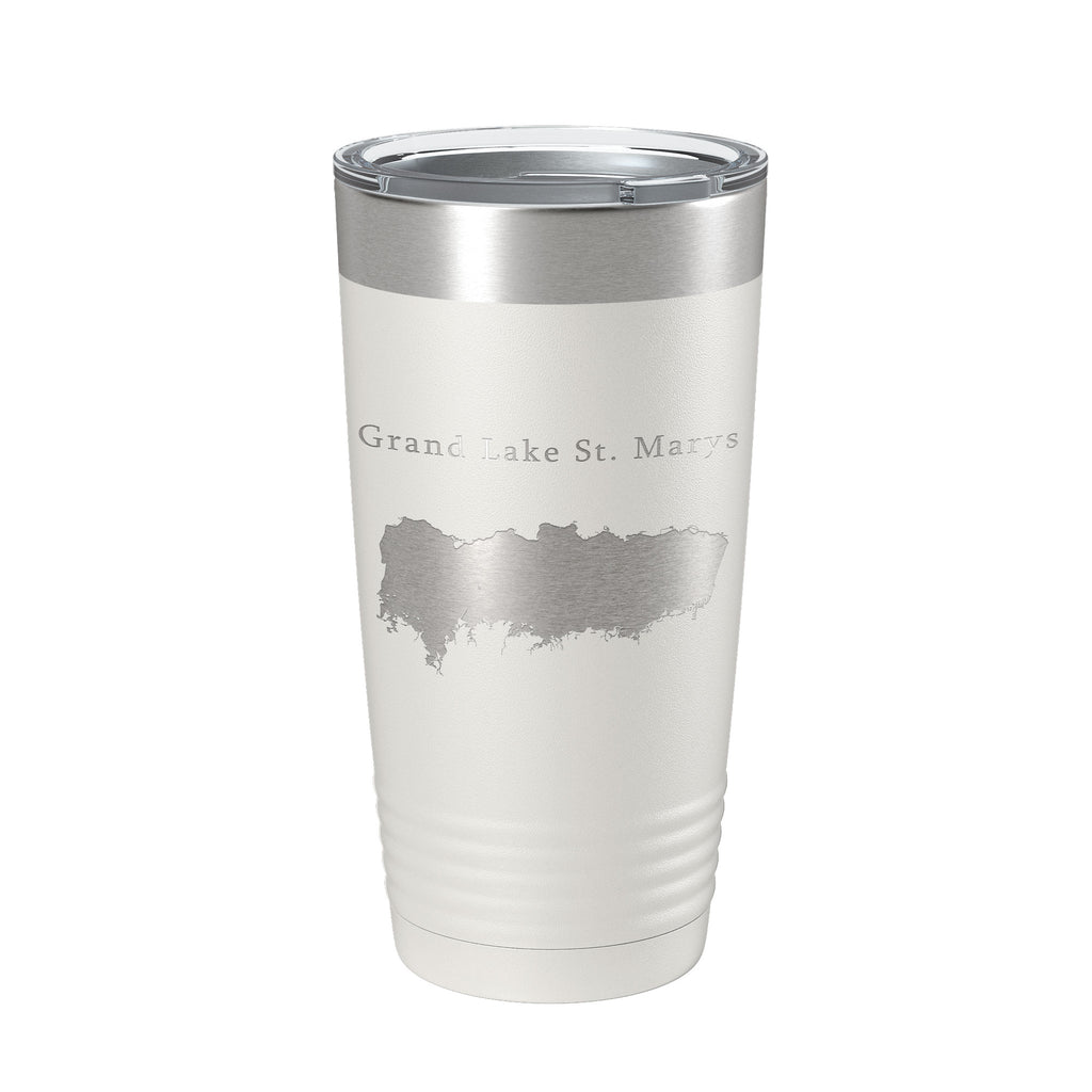 Grand Lake St. Marys Map Tumbler Travel Mug Insulated Laser Engraved Coffee Cup Ohio 20 oz