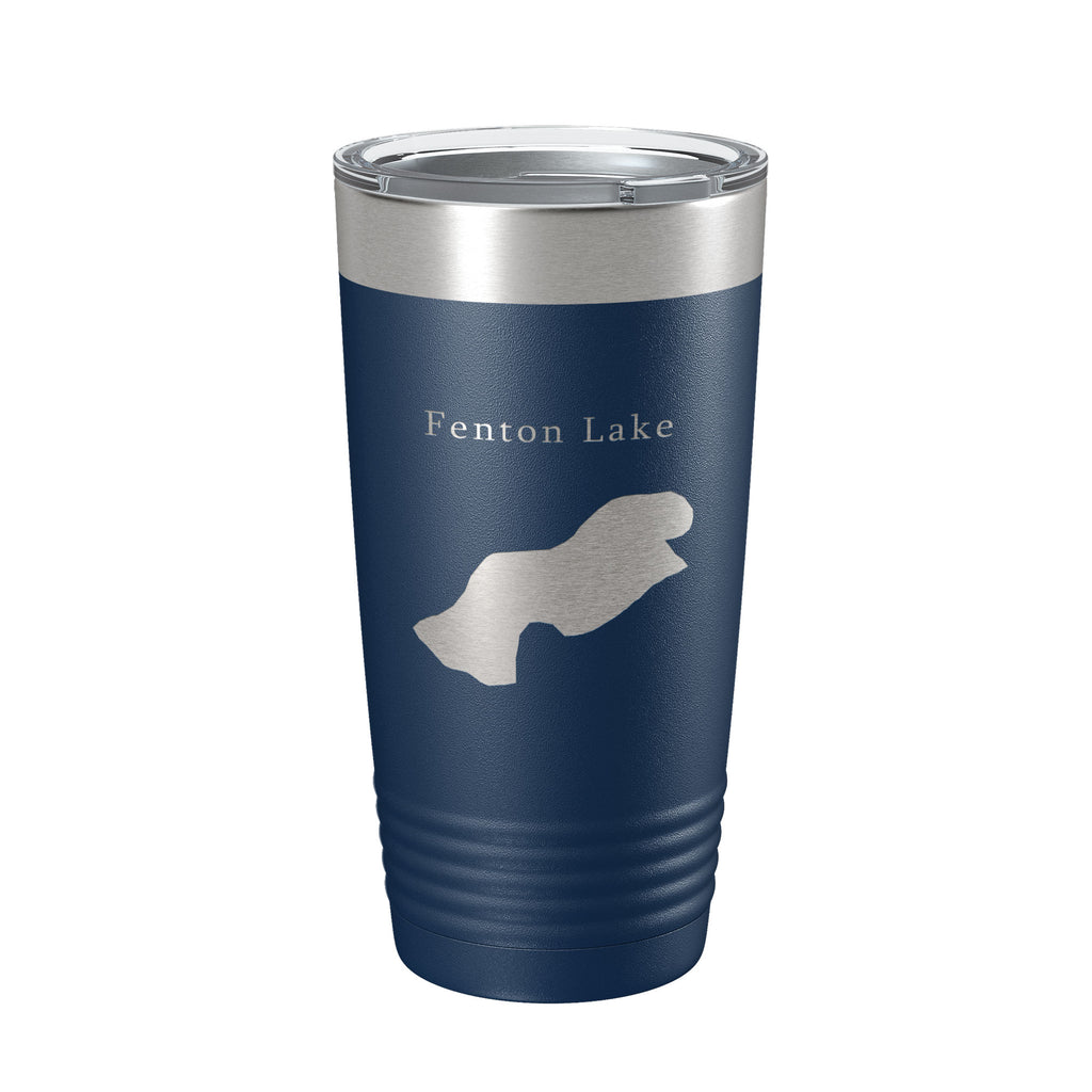 Fenton Lake Map Tumbler Travel Mug Insulated Laser Engraved Coffee Cup New Mexico 20 oz