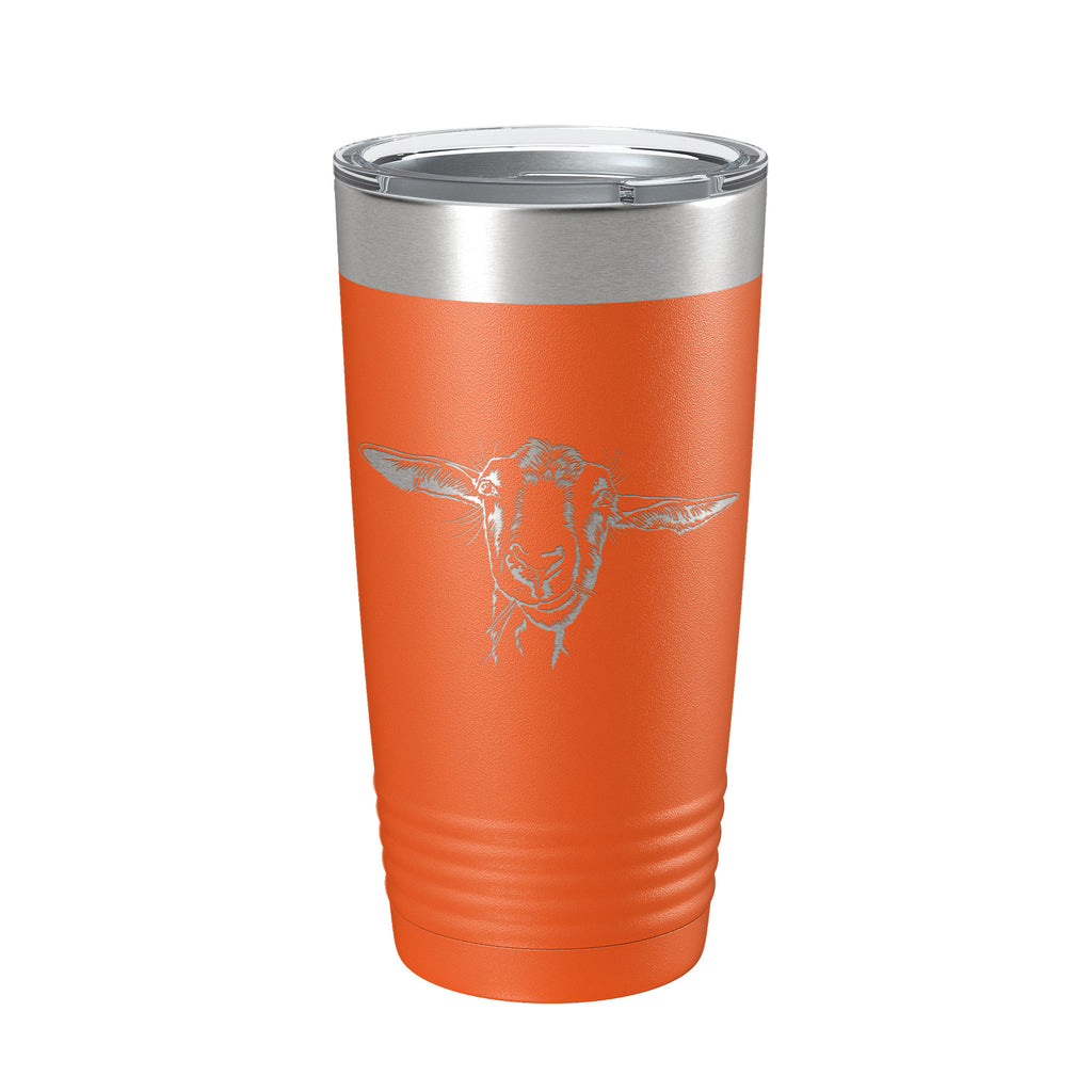 Goat Tumbler Goat Face Travel Mug Insulated Laser Engraved Coffee Cup Farmer Gift 4H 20 oz