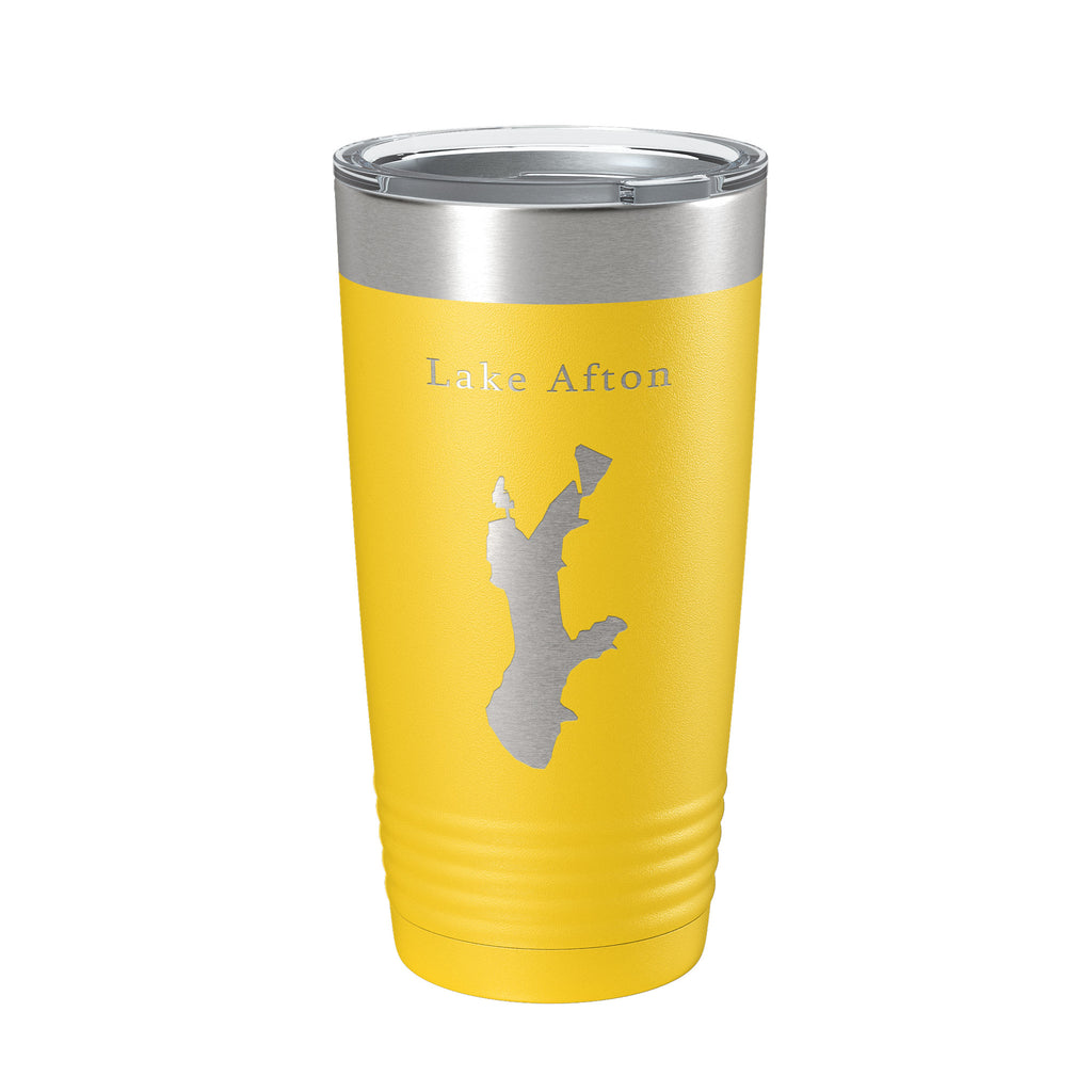 Lake Afton Map Tumbler Travel Mug Insulated Laser Engraved Coffee Cup Kansas 20 oz