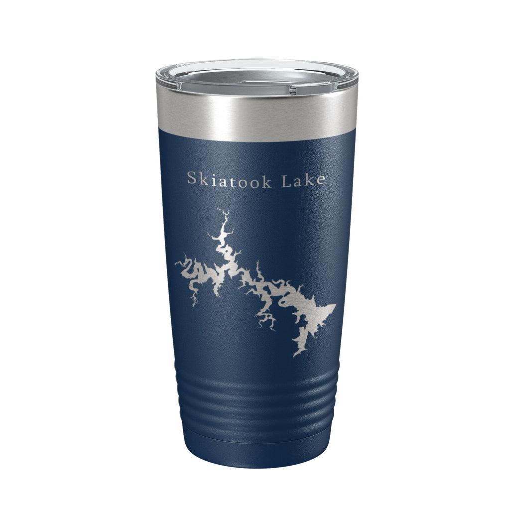 Skiatook Lake Map Tumbler Travel Mug Insulated Laser Engraved Coffee Cup Oklahoma 20 oz