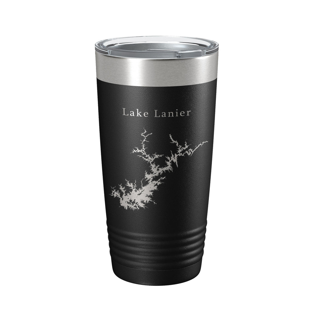 Lake Lanier Map Tumbler Travel Mug Insulated Laser Engraved Coffee Cup Sidney Georgia 20 oz