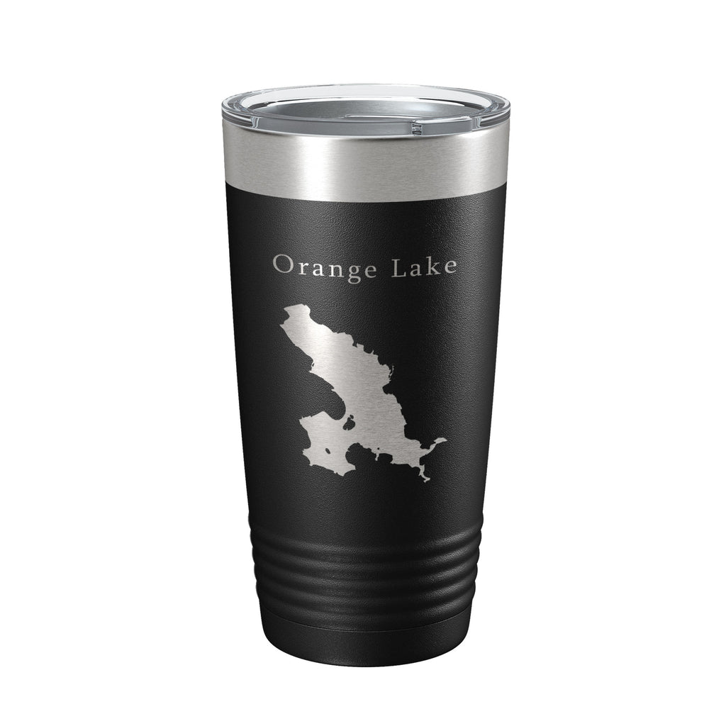 Orange Lake Map Tumbler Travel Mug Insulated Laser Engraved Coffee Cup Florida 20 oz