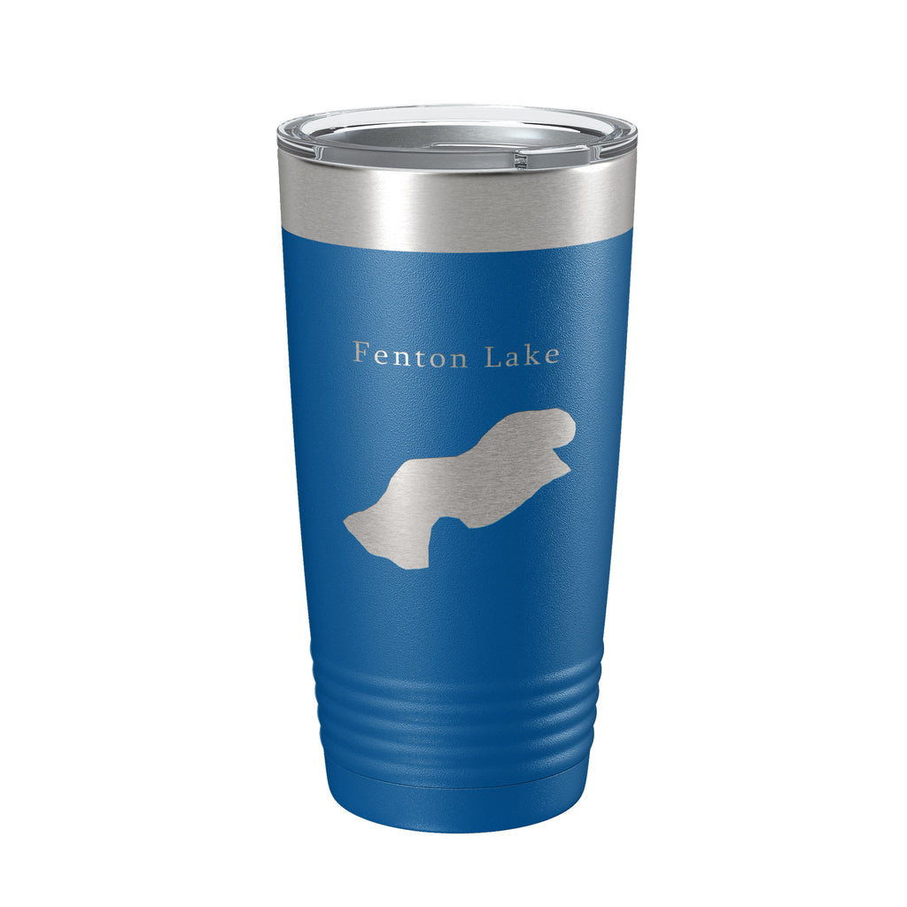 Fenton Lake Map Tumbler Travel Mug Insulated Laser Engraved Coffee Cup New Mexico 20 oz
