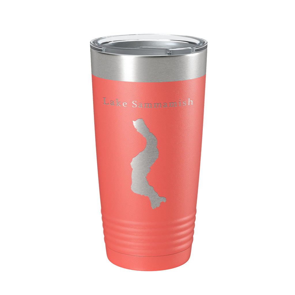 Lake Sammamish Map Tumbler Travel Mug Insulated Laser Engraved Coffee Cup Washington 20 oz