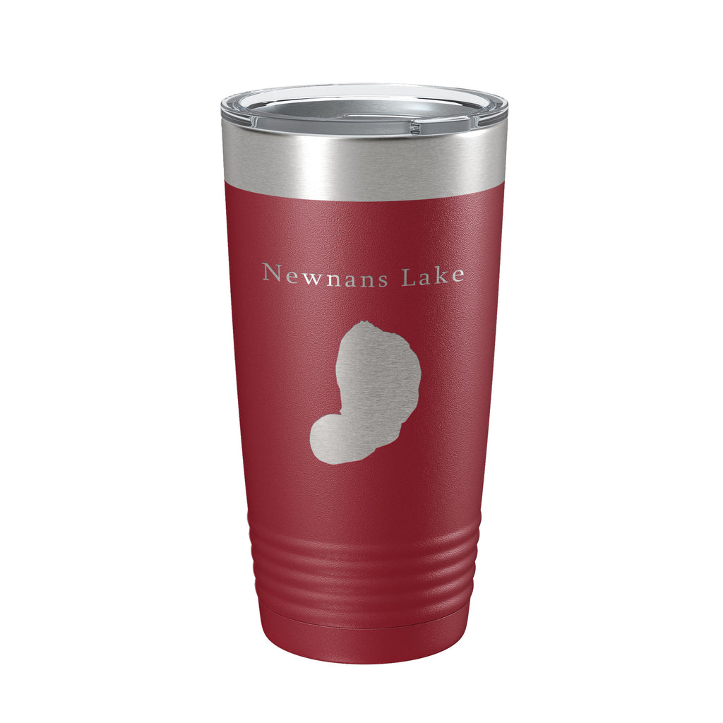 Newnans Lake Map Tumbler Travel Mug Insulated Laser Engraved Coffee Cup Florida 20 oz