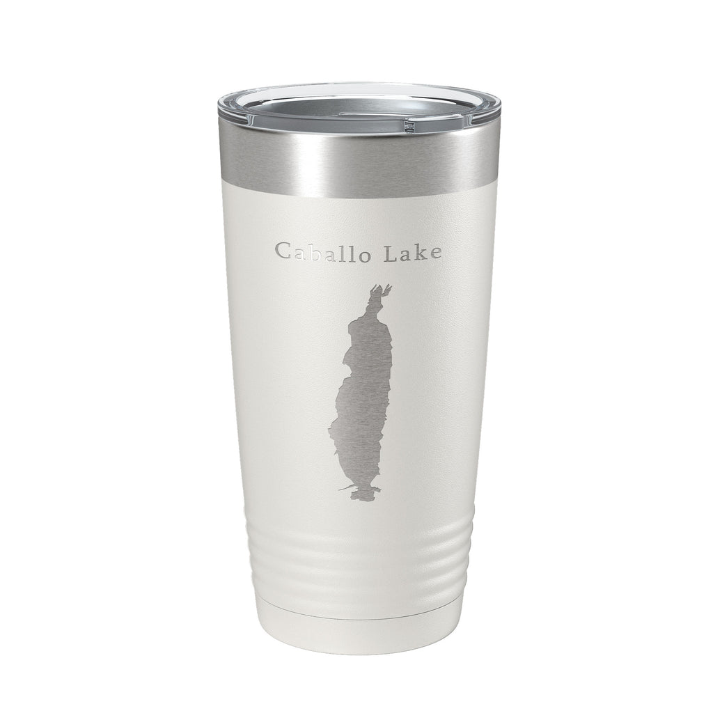 Caballo Lake Reservoir Map Tumbler Travel Mug Insulated Laser Engraved Coffee Cup New Mexico 20 oz