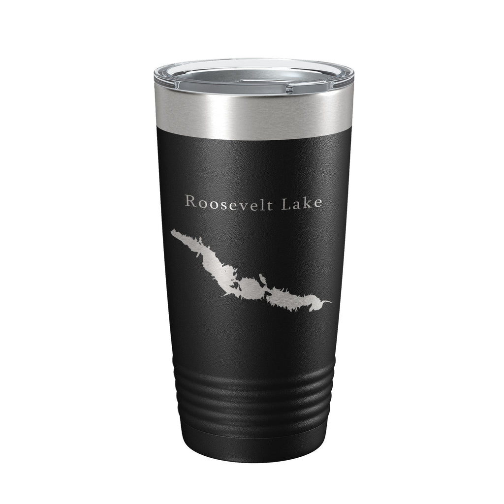 Theodore Roosevelt Lake Map Tumbler Travel Mug Insulated Laser Engraved Coffee Cup Arizona 20 oz