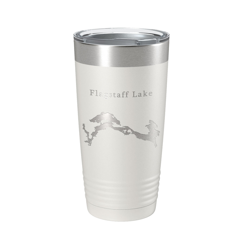 Flagstaff Lake Map Tumbler Travel Mug Insulated Laser Engraved Coffee Cup Maine 20 oz