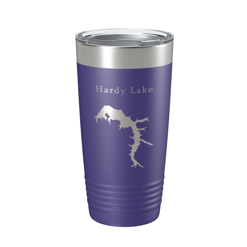 Hardy Lake Map Tumbler Travel Mug Insulated Laser Engraved Coffee Cup Indiana 20 oz