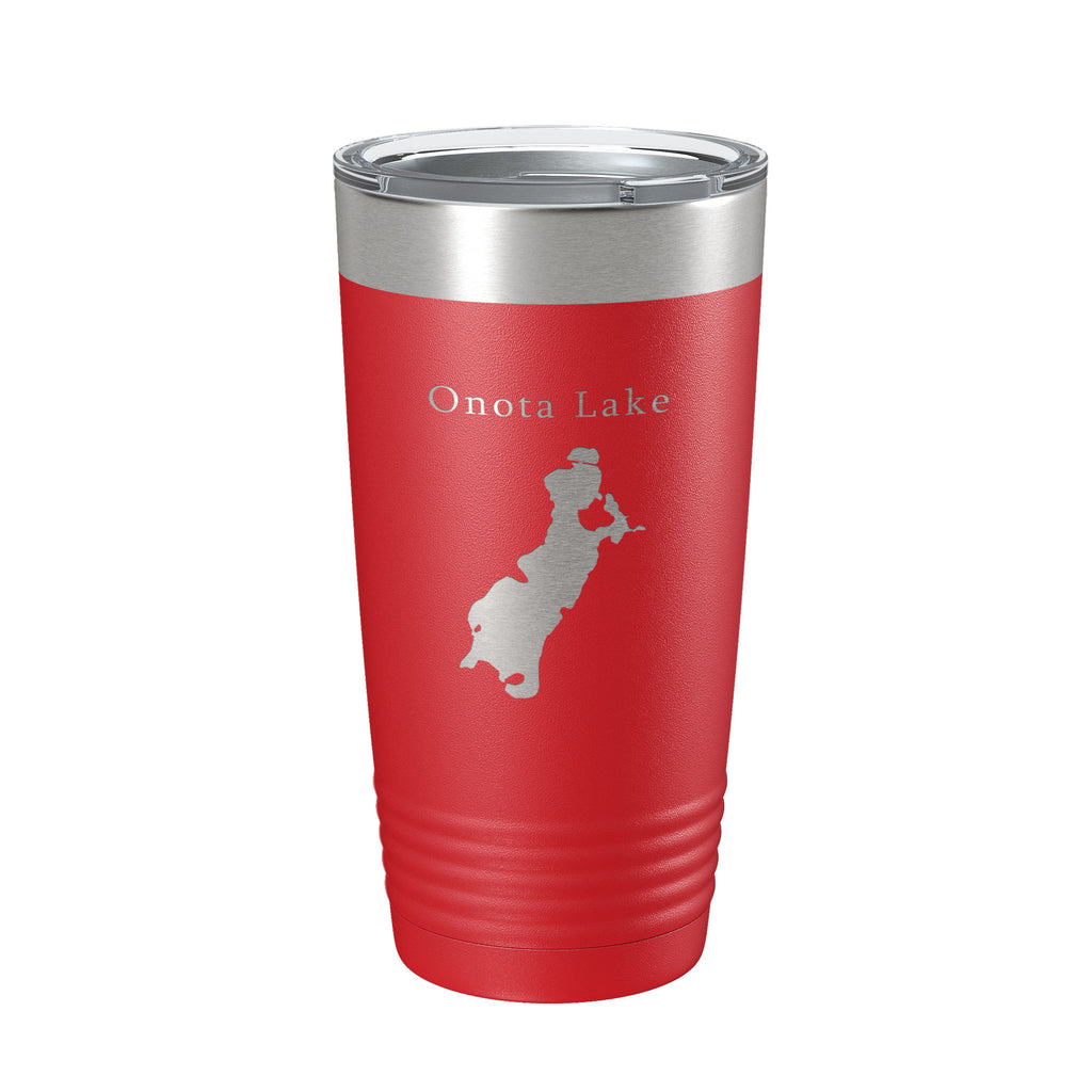 Onota Lake Map Tumbler Travel Mug Insulated Laser Engraved Coffee Cup Massachusetts 20 oz
