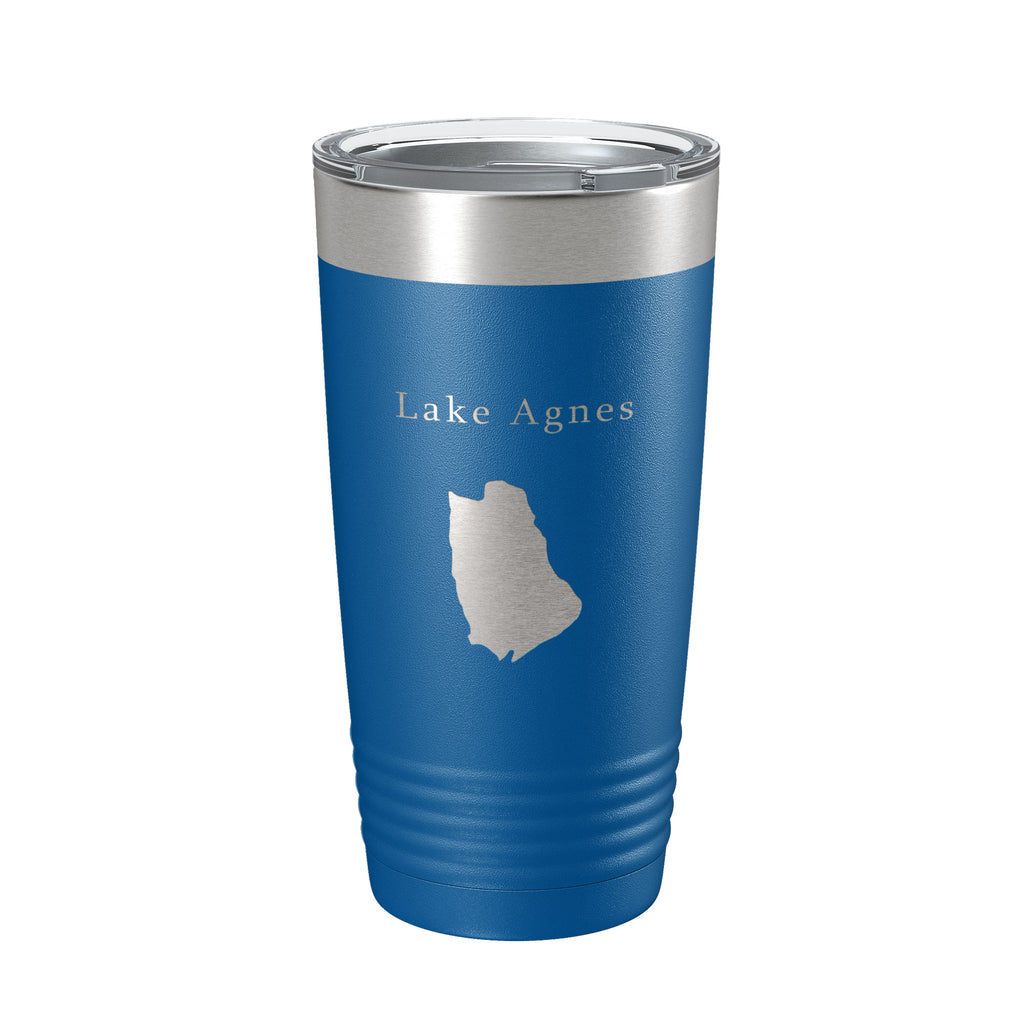 Lake Agnes Map Tumbler Travel Mug Insulated Laser Engraved Coffee Cup Colorado 20 oz