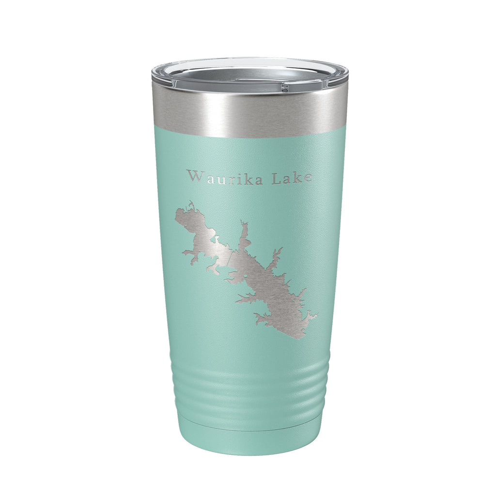 Waurika Lake Map Tumbler Travel Mug Insulated Laser Engraved Coffee Cup Oklahoma 20 oz