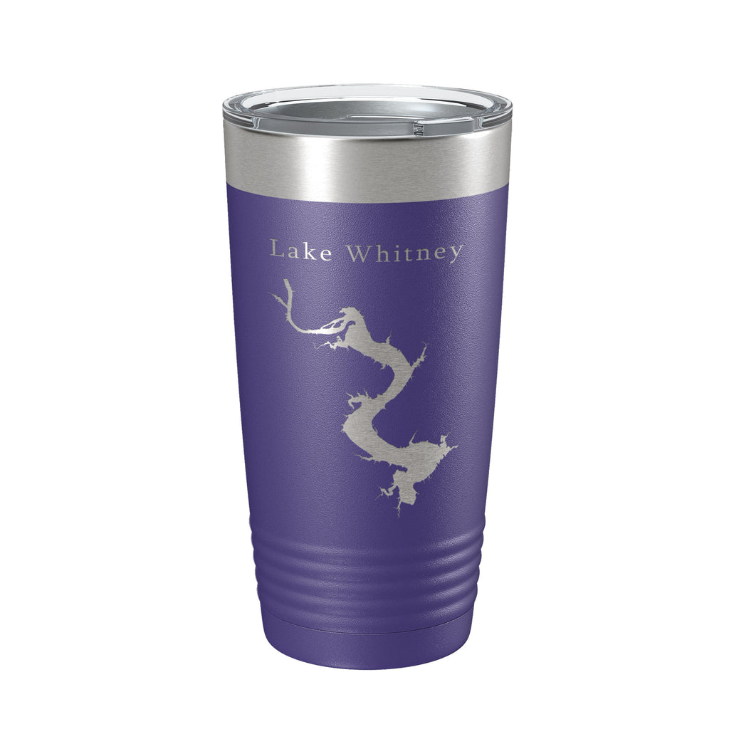 Lake Whitney Map Tumbler Travel Mug Insulated Laser Engraved Coffee Cup Texas 20 oz