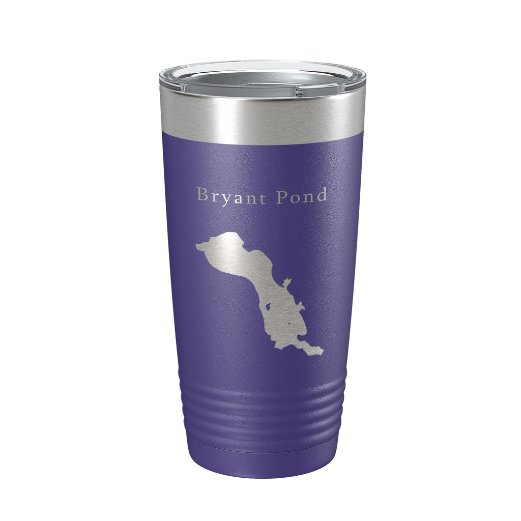 Bryant Pond Lake Christopher Map Tumbler Travel Mug Insulated Laser Engraved Coffee Cup Maine 20 oz