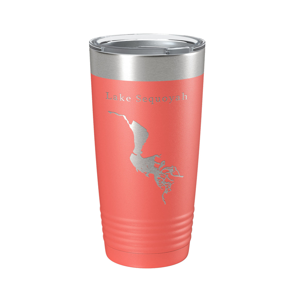 Lake Sequoyah Map Tumbler Travel Mug Insulated Laser Engraved Coffee Cup Arkansas 20 oz