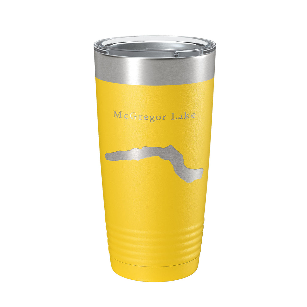 McGregor Lake Map Tumbler Travel Mug Insulated Laser Engraved Coffee Cup Montana 20 oz