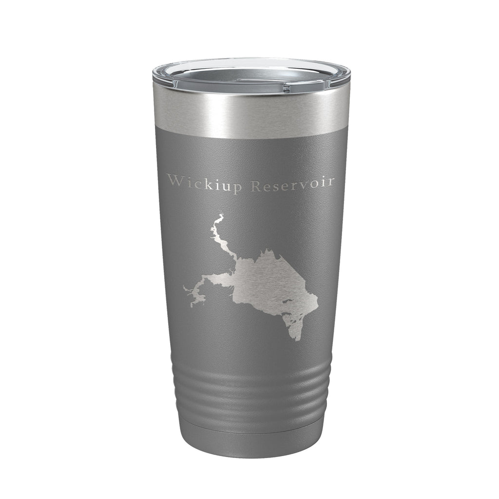 Wickiup Reservoir Tumbler Lake Map Travel Mug Insulated Laser Engraved Coffee Cup Oregon 20 oz